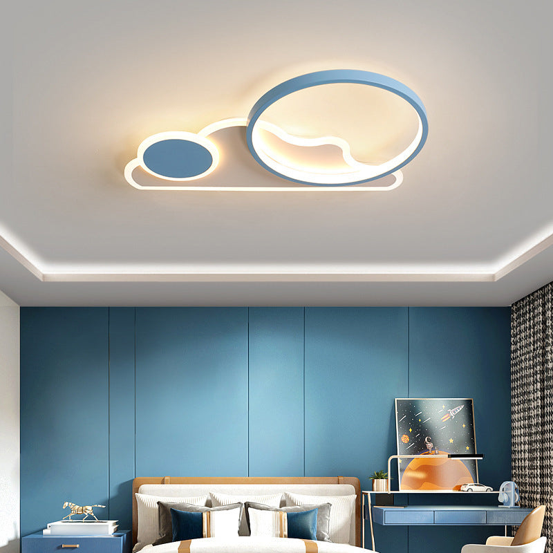 LED Ceiling Light Fixture Nordic Style Metal Flush Mount Ceiling Light for Living Room