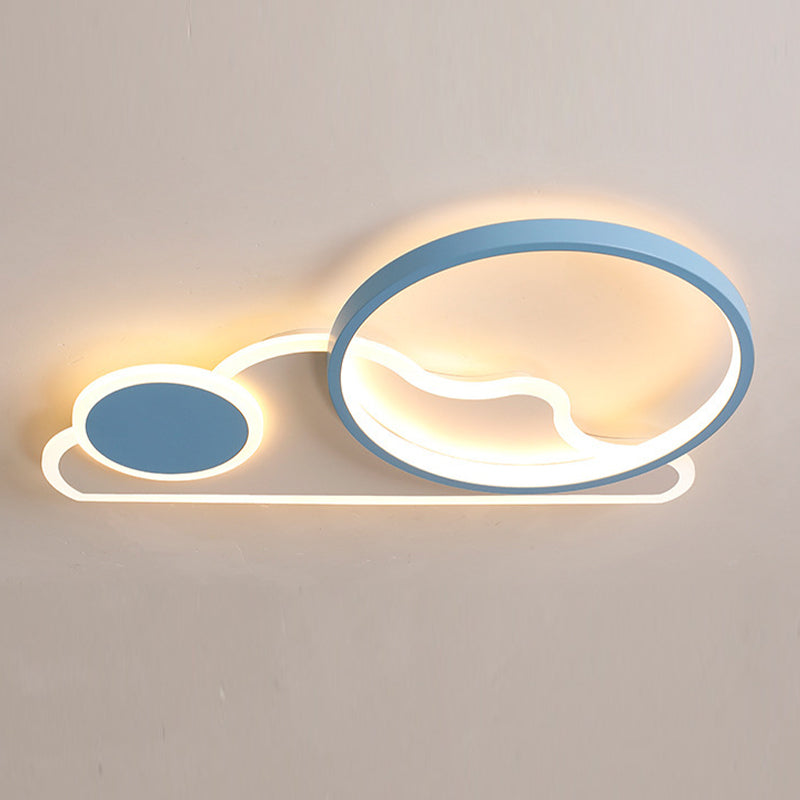 Plafonnier LED luminaire de style nordique en métal monte à plafond à plafond pour le salon