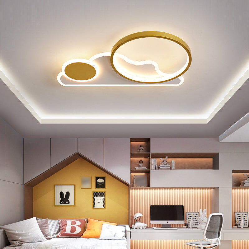 LED Ceiling Light Fixture Nordic Style Metal Flush Mount Ceiling Light for Living Room