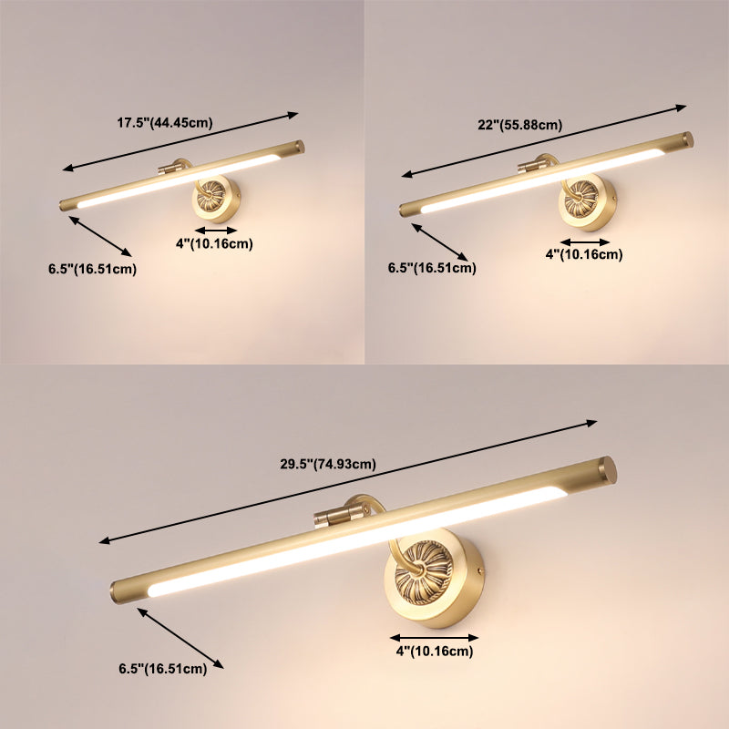 Traditionele spiegel voor verlichting LED ijdelheid muurlamp met acrylschaduw