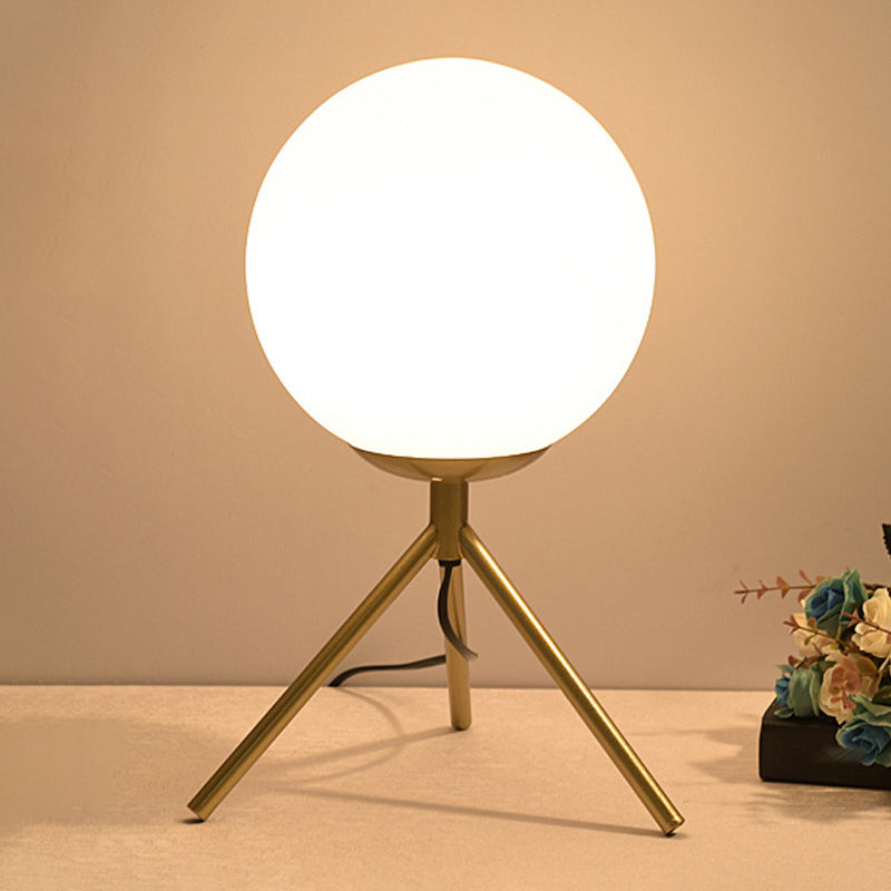 Glass Ball Shape Night Table Lamp Minimalist Style Table Light for Bedside