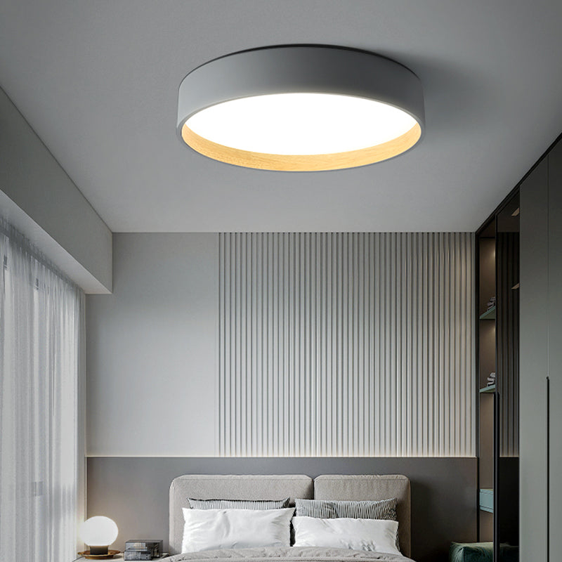 Modern Style Round Shape Ceiling Fixture Metal 1-Light Ceiling Light