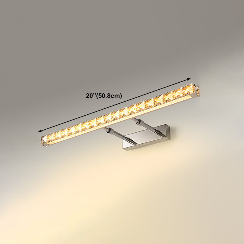 1 accesorios de iluminación de tocador lineal de luz luces de espejo de cristal de estilo moderno