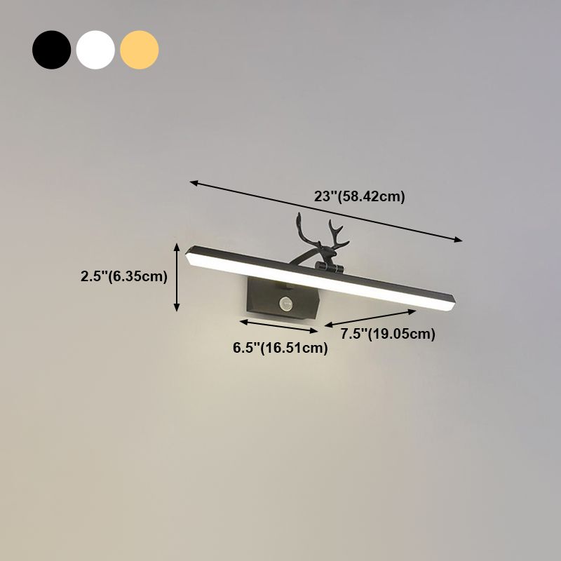 1 accesorios de iluminación de tocador lineal de luz luces de espejo de metal de estilo moderno