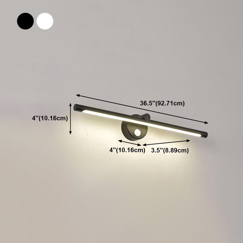 1 accesorios de iluminación de tocador lineal de luz luces de espejo de metal de estilo moderno