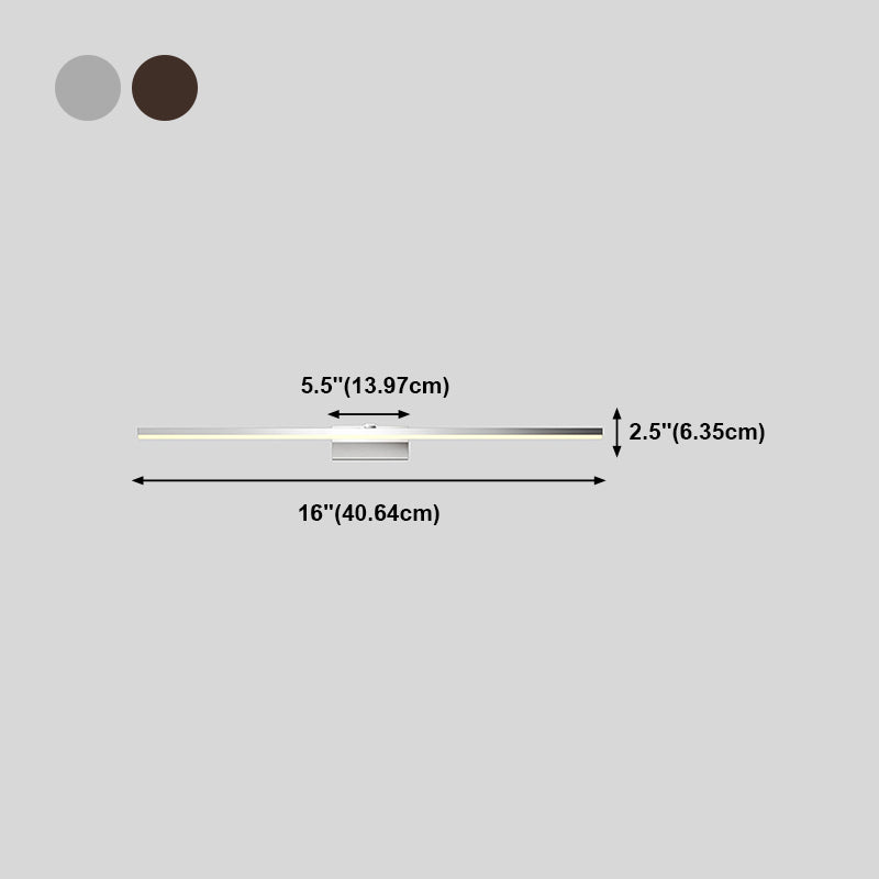 1 accesorios de iluminación de tocador lineal ligero luces de espejo de tocador de metal moderno