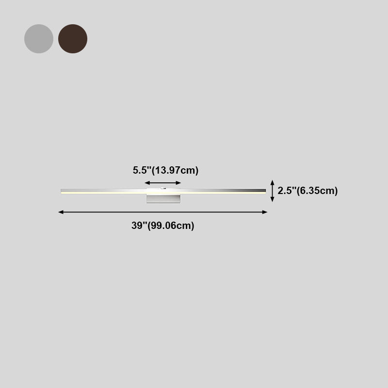 1 accesorios de iluminación de tocador lineal ligero luces de espejo de tocador de metal moderno