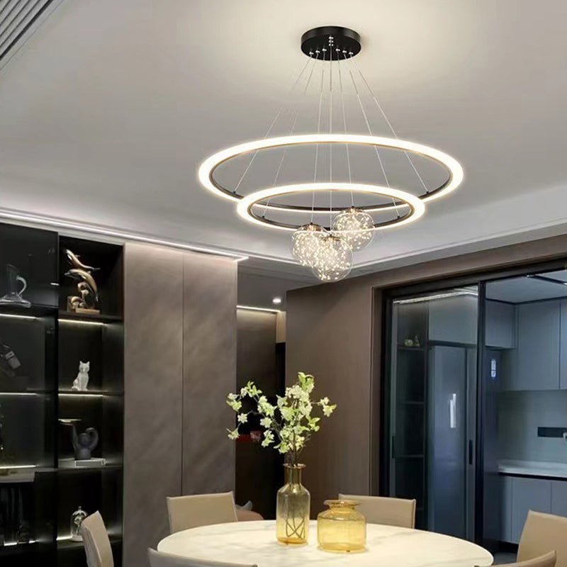 Multi Lights Ring Pendant lustre MODERN MODER STYLE LAMPS HAPPING