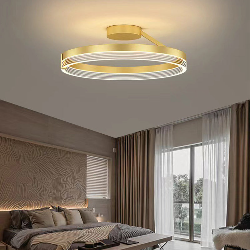 Ring Shape Ceiling Light Fixture Modern Style LED Metal Flush Mount Ceiling Light Fixture