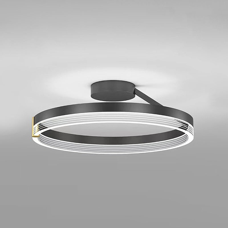 Ringform Deckenleuchte moderne LED -Metall -Metall -Deckenleuchte mit LED -Metallmontage