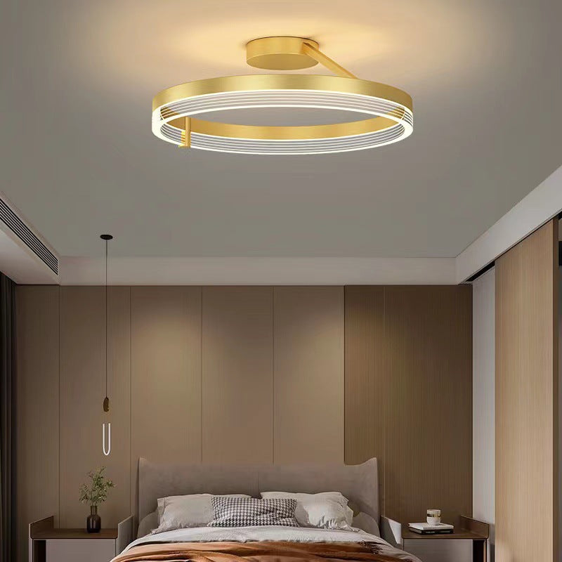 Ring Shape Ceiling Light Fixture Modern Style LED Metal Flush Mount Ceiling Light Fixture