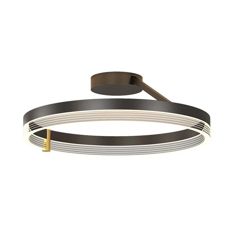 Ring Shape Ceiling Light Fixture Modern Style LED Metal Flush Mount Ceiling Light Fixture