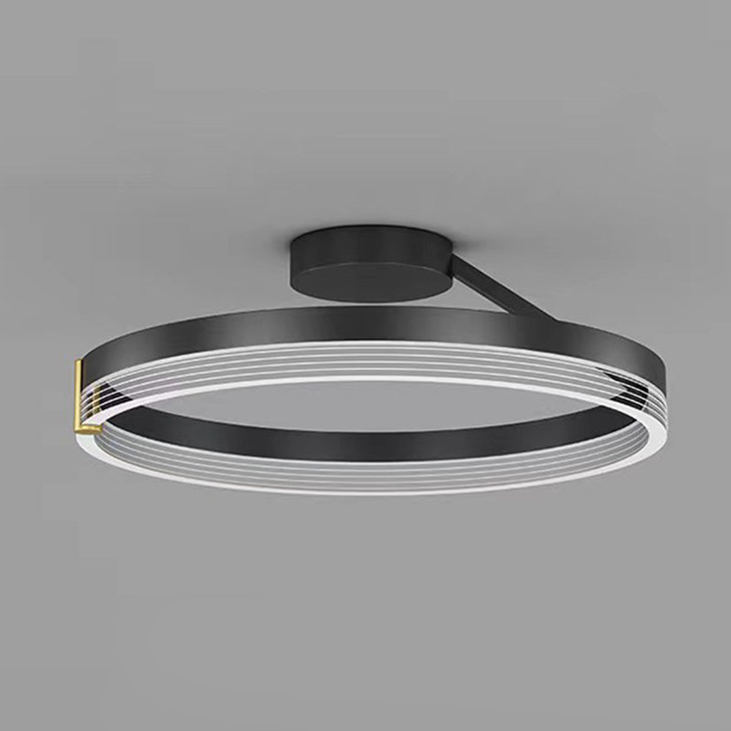 Ringform Deckenleuchte moderne LED -Metall -Metall -Deckenleuchte mit LED -Metallmontage