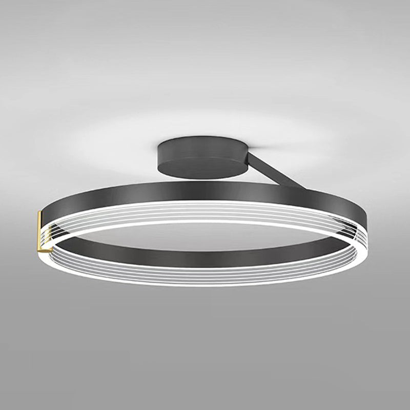 Ringform Deckenleuchte moderne LED -Metall -Metall -Deckenleuchte mit LED -Metallmontage