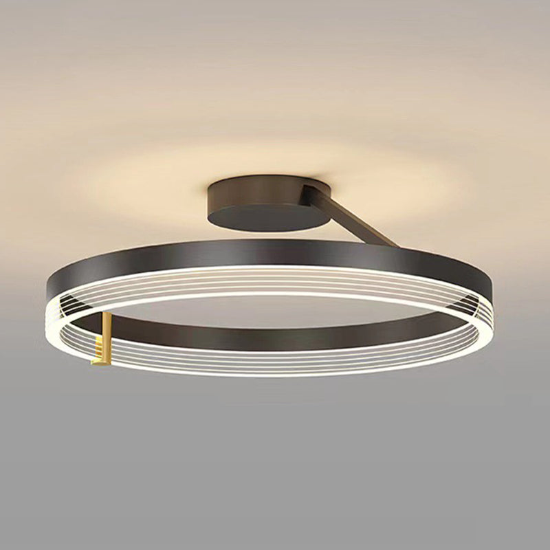 Forma de techo de forma del anillo Luz de luz de estilo moderno de metal LED FLUSH TECILE LIGHTUR