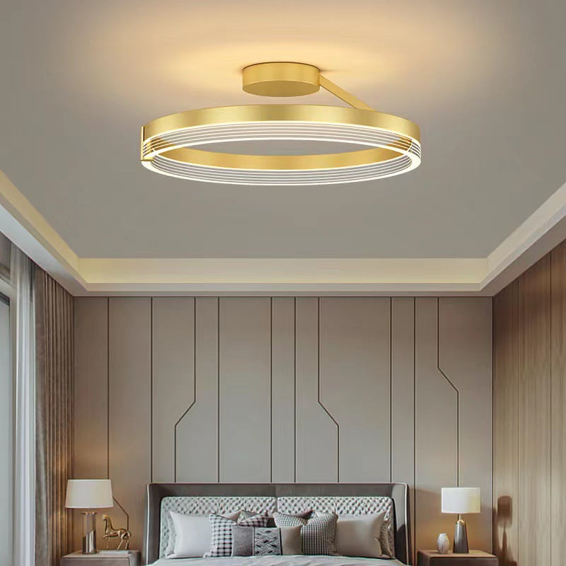 Ring Shape Ceiling Light Fixture Modern Style LED Metal Flush Mount Ceiling Light Fixture