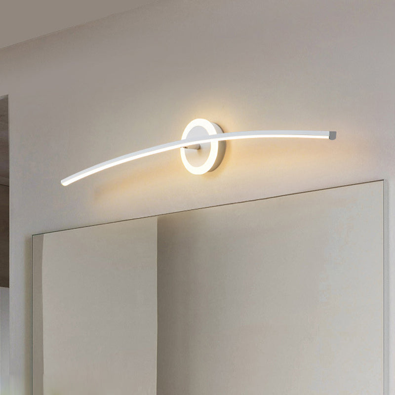 Luz de tocador LED de estilo contemporáneo Simple accesorio de iluminación de espejo lineal simple para sala de lavado