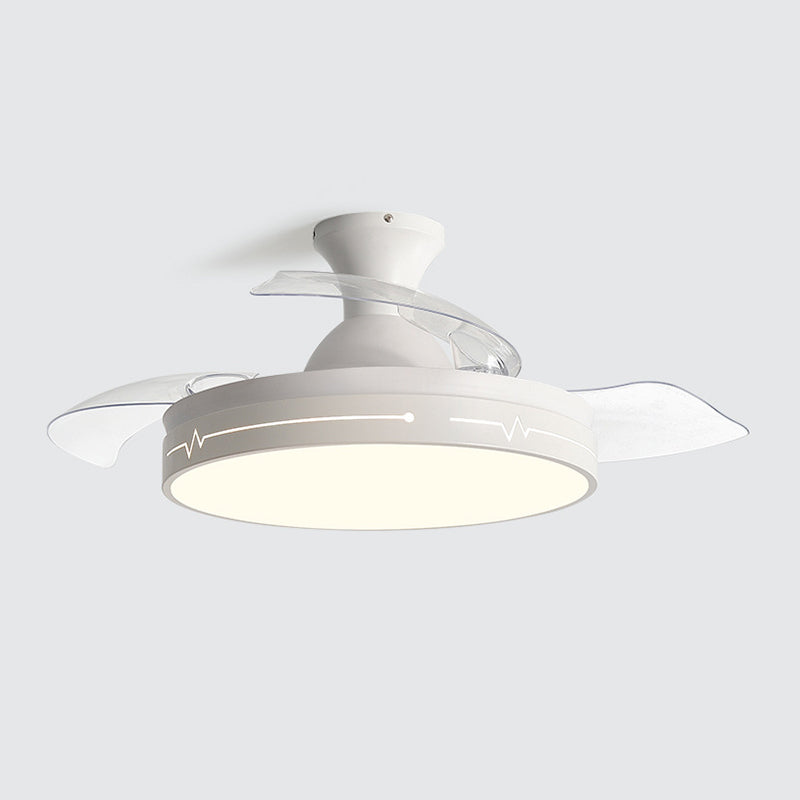 Modern LED Ceiling Fan Light Minimalist Flush Mount Light for Living Room