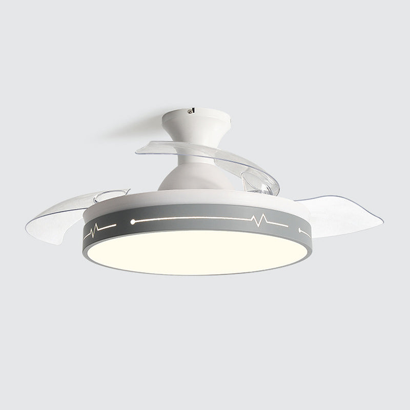 Modern LED Ceiling Fan Light Minimalist Flush Mount Light for Living Room