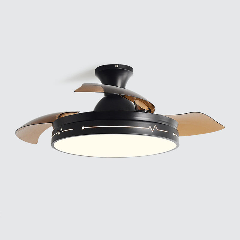 Modern LED Ceiling Fan Light Minimalist Flush Mount Light for Living Room