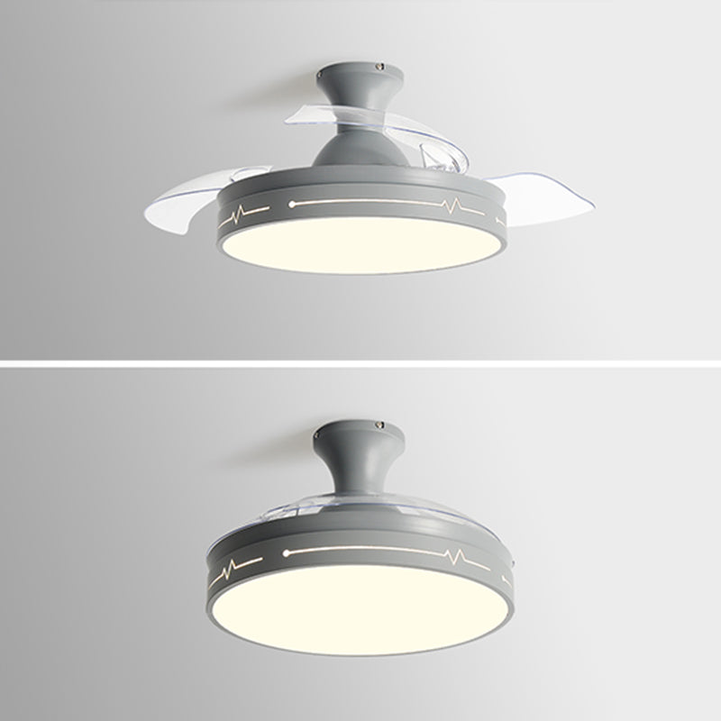 Modern LED Ceiling Fan Light Minimalist Flush Mount Light for Living Room