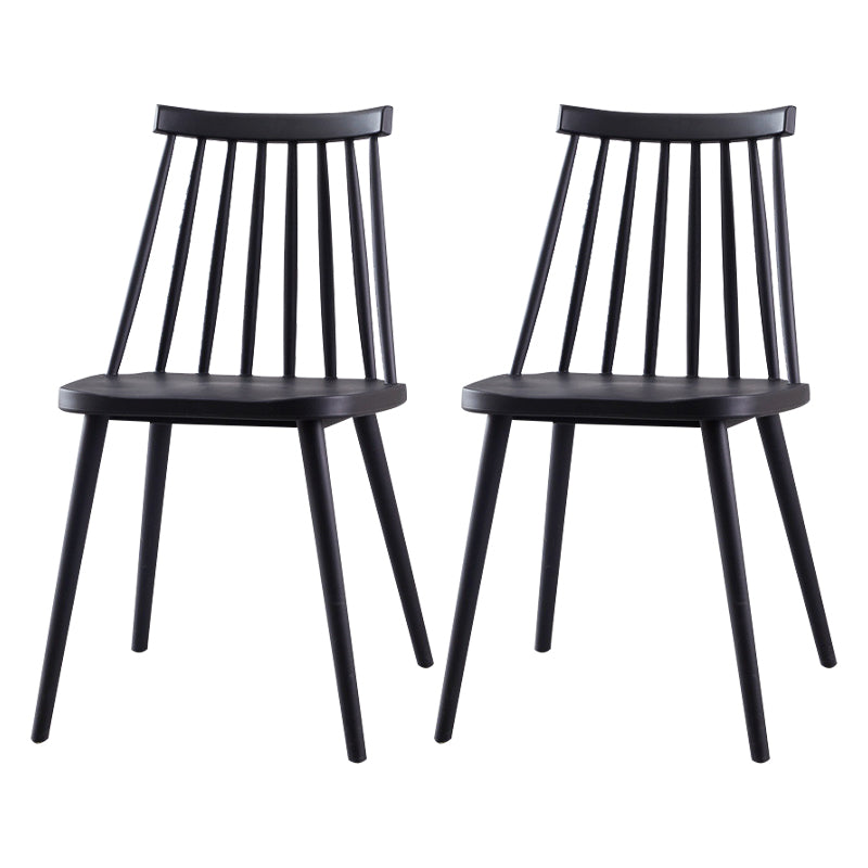 Scandinavian Plastic Kitchen Room Chair Slat Back Side Chair