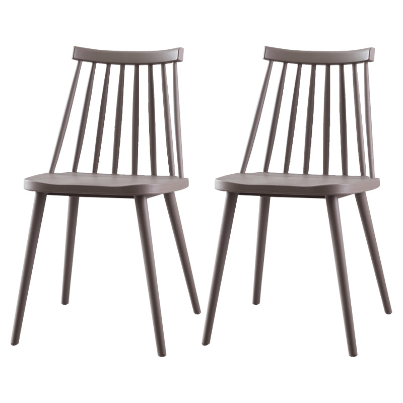 Scandinavian Plastic Kitchen Room Chair Slat Back Side Chair