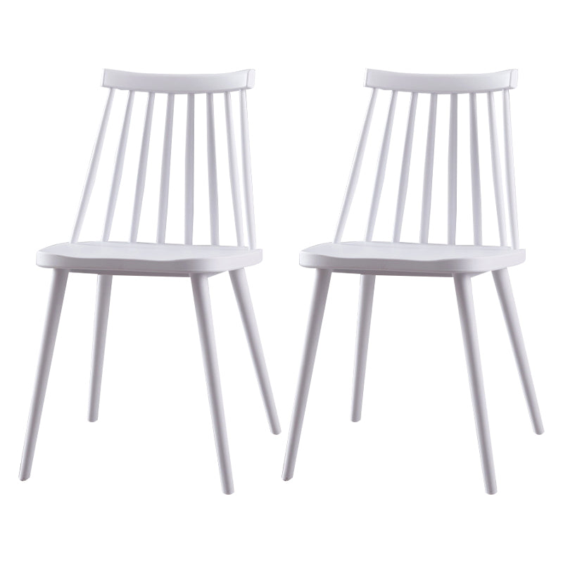 Scandinavian Plastic Kitchen Room Chair Slat Back Side Chair