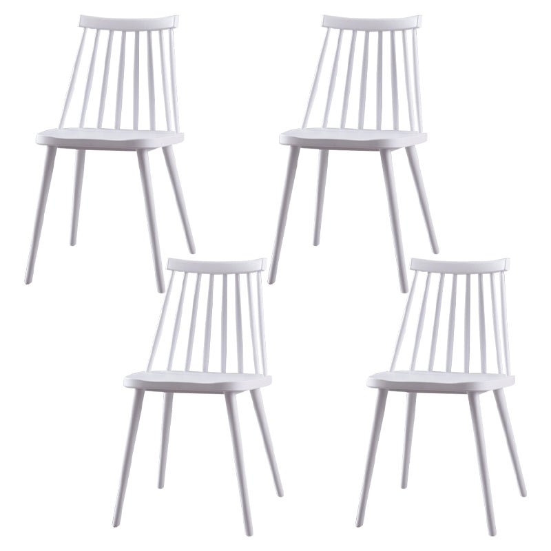 Scandinavian Plastic Kitchen Room Chair Slat Back Side Chair