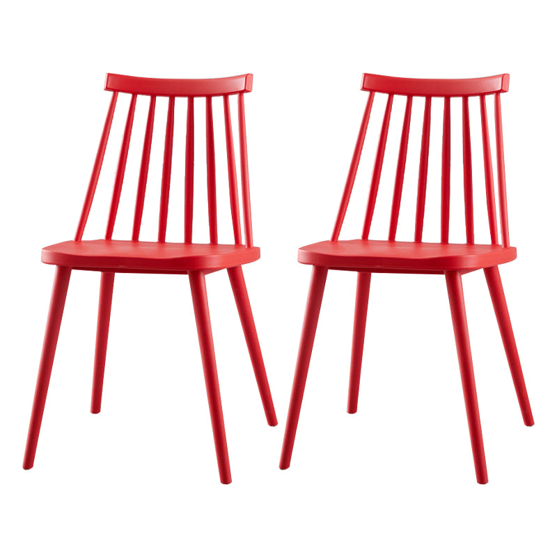 Scandinavian Plastic Kitchen Room Chair Slat Back Side Chair