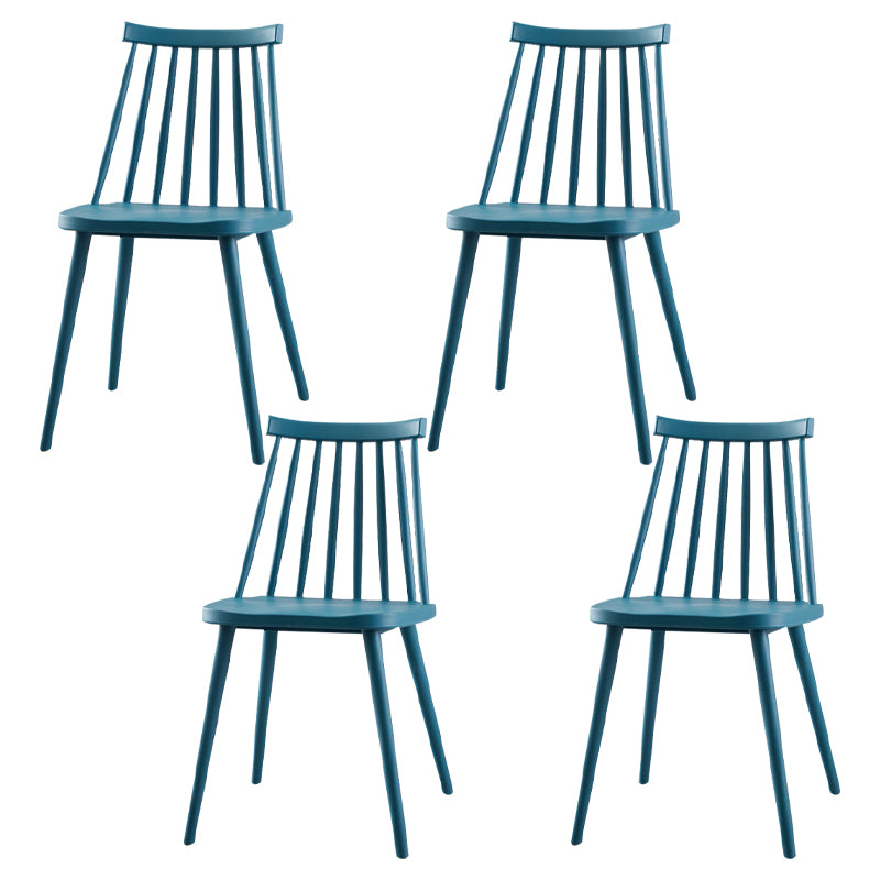 Scandinavian Plastic Kitchen Room Chair Slat Back Side Chair