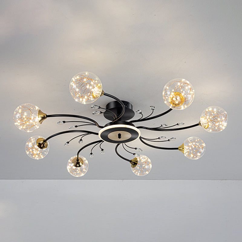 Glass rotondo a fiuto luce soffitto moderna luci a sfioramento dell'illuminazione a montaggio