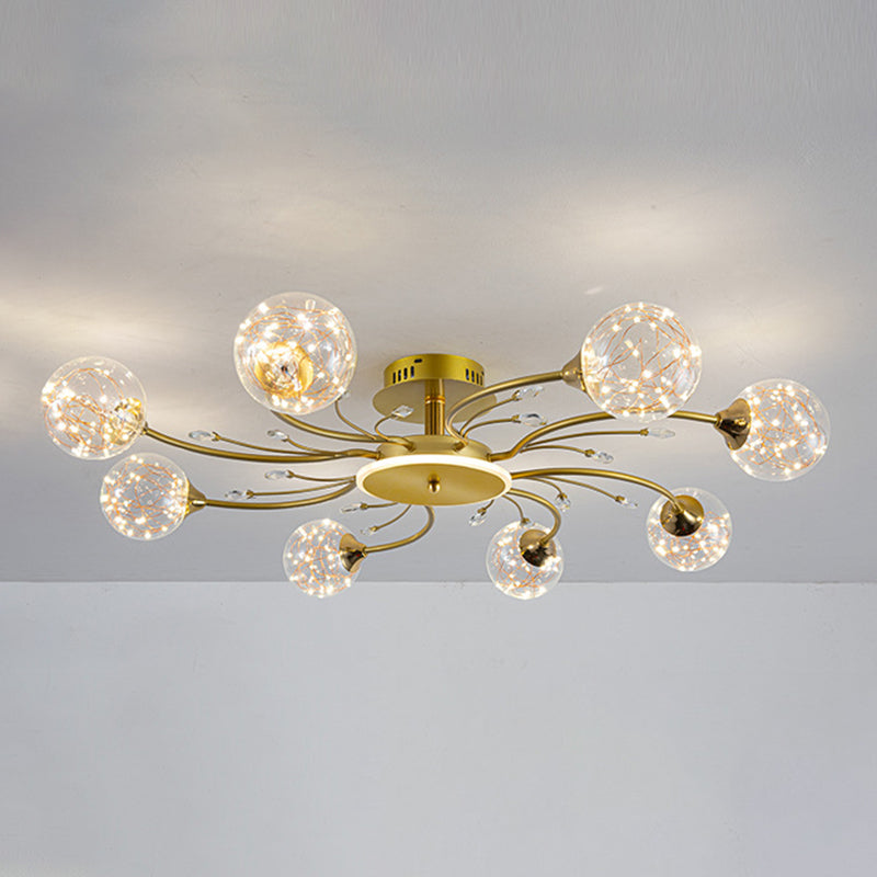 Glass rotondo a fiuto luce soffitto moderna luci a sfioramento dell'illuminazione a montaggio