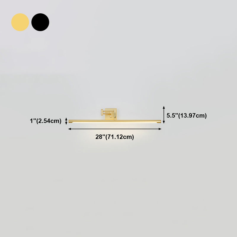 Accesorios de iluminación de tocador lineal de estilo moderno metal 1 luces de espejo de tocador de luz