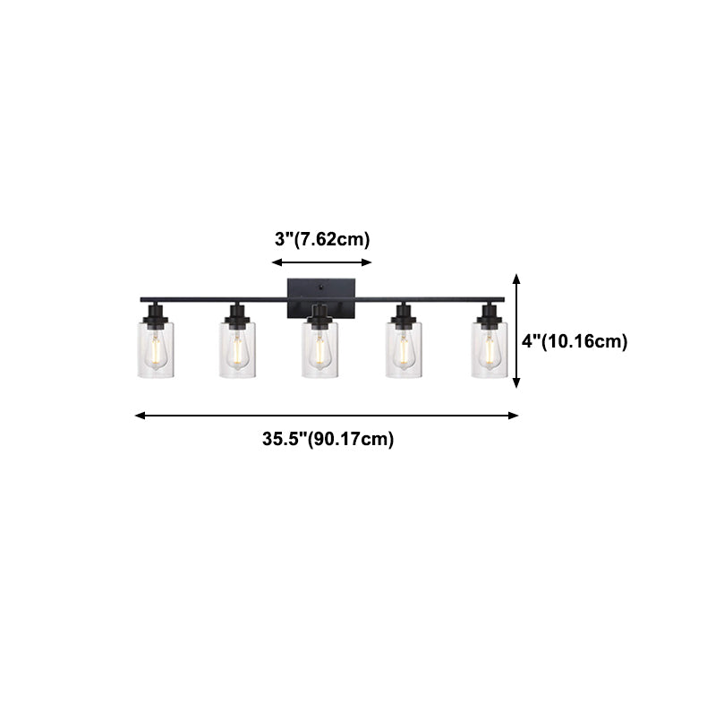 Accesorios de iluminación de tocador de cilindro modernos Vidrio Multi Lights Tocador de tocador.