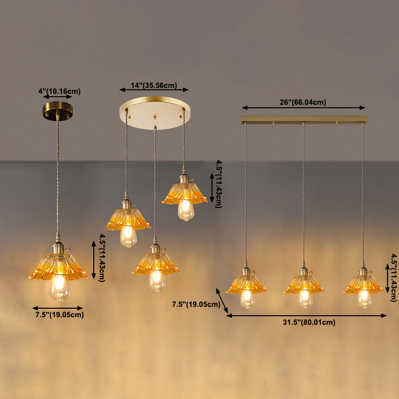 Forma de cubierta de la olla iluminación colgante lámpara colgante de vidrio de estilo industrial