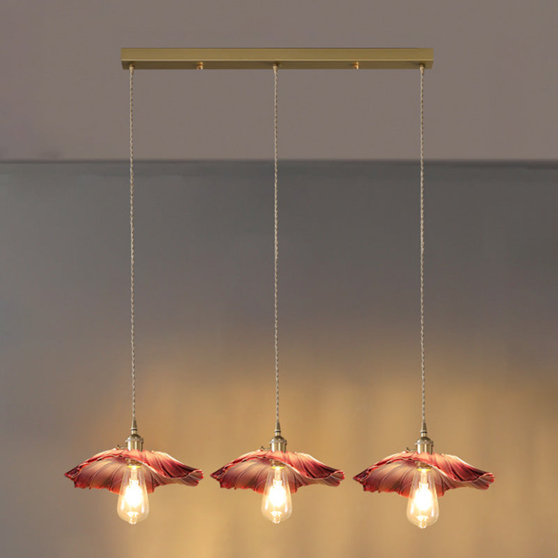 Couvre-pote Shape Hanging Lighting Industrial Style Glass Sanging Hanging