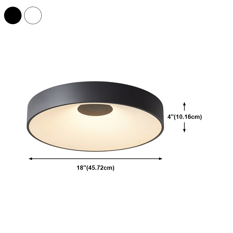 Round Flush Mount Ceiling Light Fixture Minimalist Metal LED Ceiling Mount Lamp