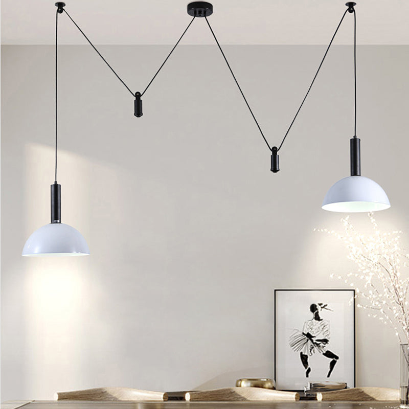 Macaron Pulley Pendant Lighting Fixture Dining Room Study Room Suspension Light