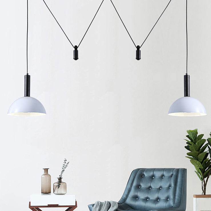 Macaron Pulley Pendant Lighting Fixture Dining Room Study Room Suspension Light