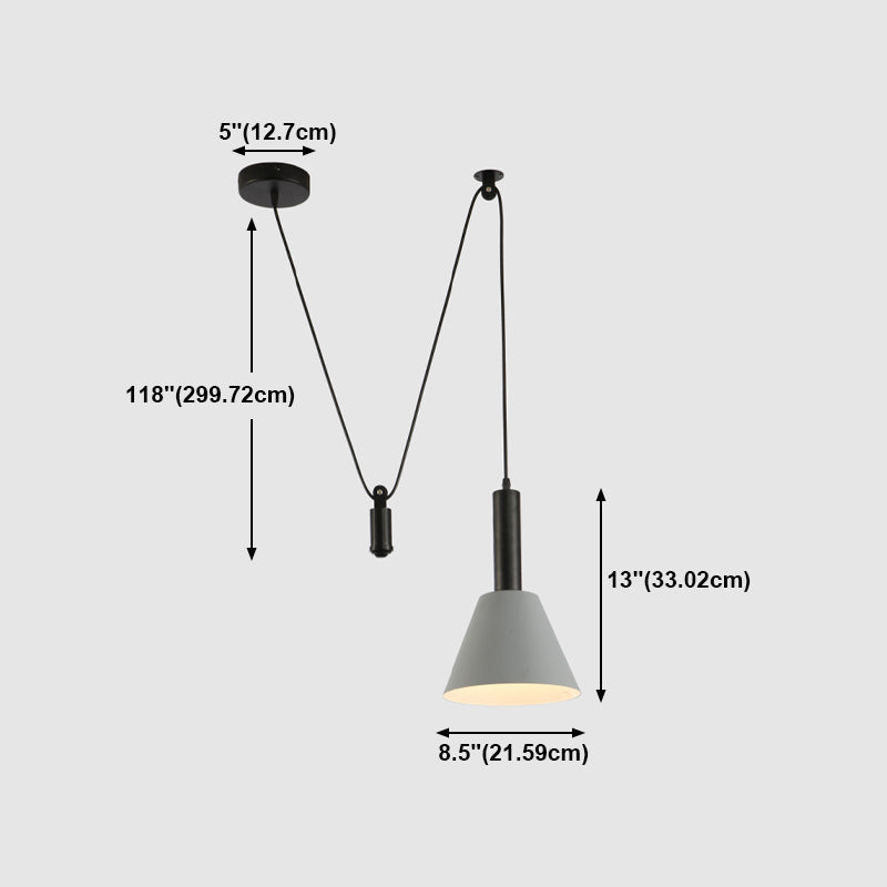 Macaron Poulley Pendant Lighting Aymat Dining Dining Dining Roin Salon Salle Sispension Light