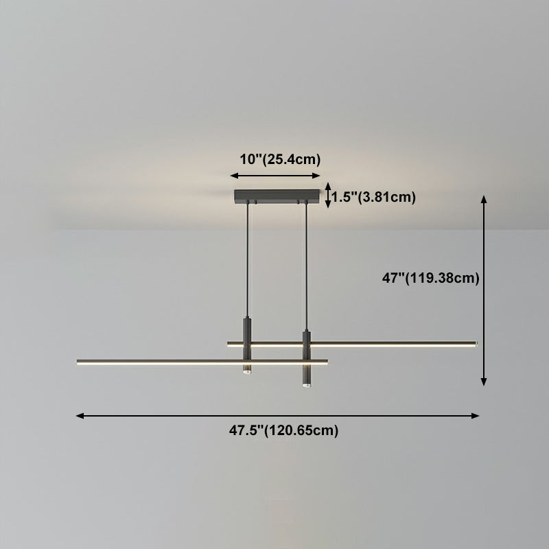 Luz colgante colgante de metal de la isla múltiple moderna para el comedor de la sala de estar