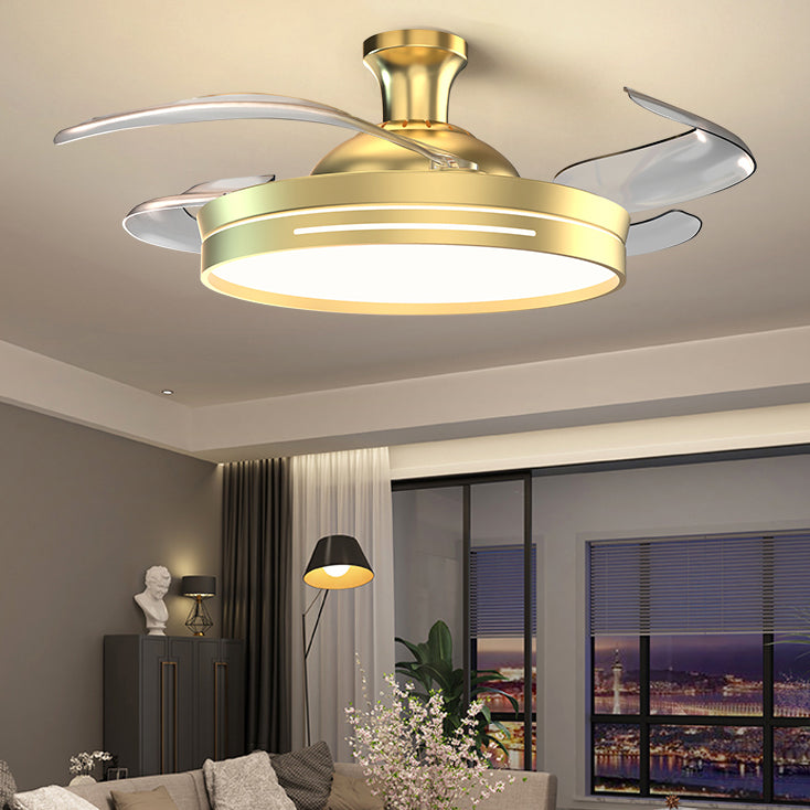 Contemporary LED Ceiling Fan Light Minimalist Flush Mount Light for Living Room