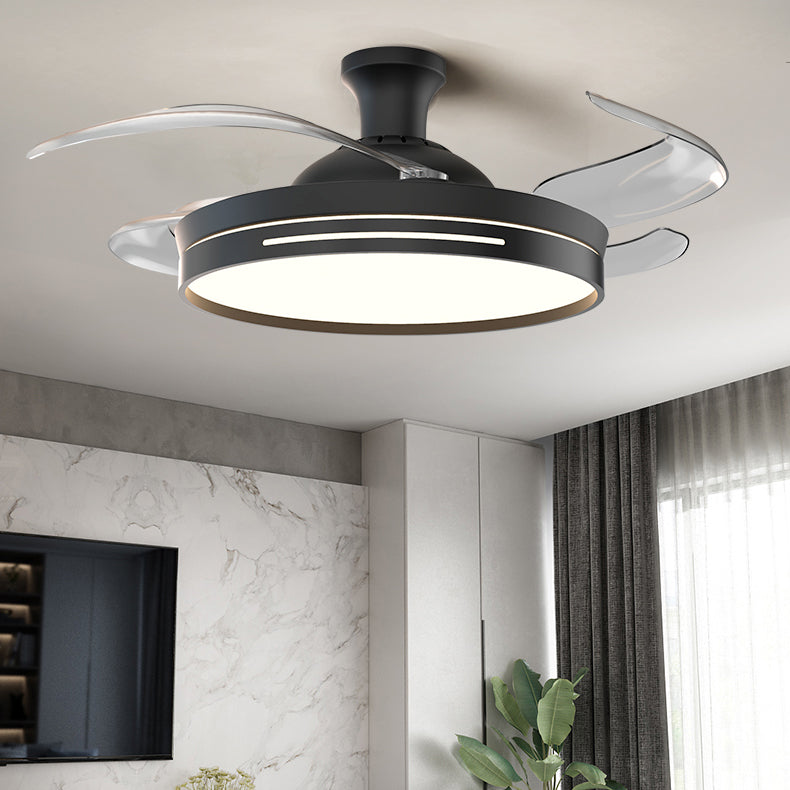 Contemporary LED Ceiling Fan Light Minimalist Flush Mount Light for Living Room