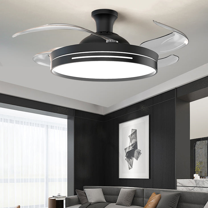 Contemporary LED Ceiling Fan Light Minimalist Flush Mount Light for Living Room