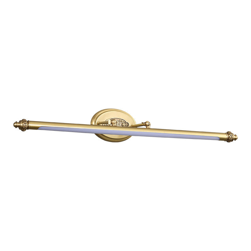 Moderne stijl lineaire ijdelheid verlichtingsarmaturen metaal 1 lichte ijdelheid muur sconce in goud