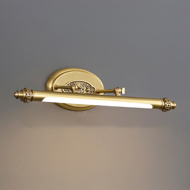 Moderne stijl lineaire ijdelheid verlichtingsarmaturen metaal 1 lichte ijdelheid muur sconce in goud