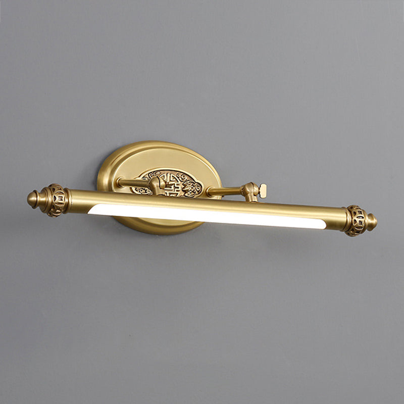 Moderne stijl lineaire ijdelheid verlichtingsarmaturen metaal 1 lichte ijdelheid muur sconce in goud