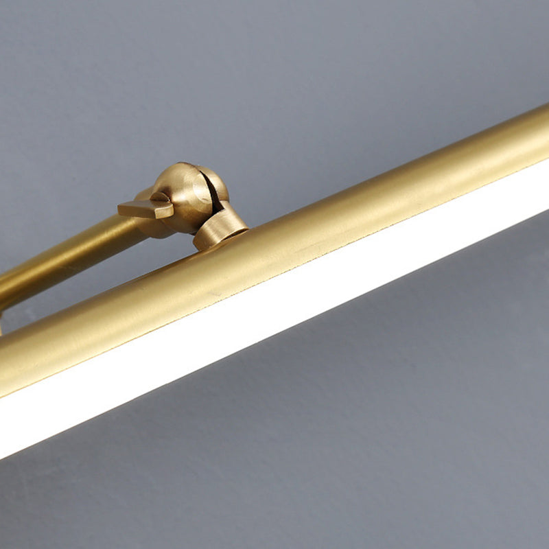 Moderne stijl lineaire ijdelheid verlichtingsarmaturen metaal 1 lichte ijdelheid muur sconce in goud