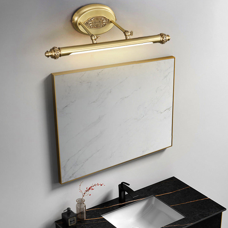 Moderne stijl lineaire ijdelheid verlichtingsarmaturen metaal 1 lichte ijdelheid muur sconce in goud